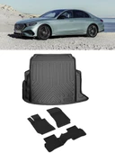Sahler Mercedes E Seri W214 2023 ve Sonrası 4.5D Paspas 3D Rizline Bagaj Havuzu Set thumbnail 1