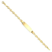 14 Ayar Altın Kaplama Kişiselleştirilmiş İsim Bebek ve Çocuk Gümüş Bilellik Künye - BPC00103 thumbnail 4