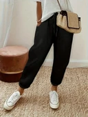 Lucky Life Kadın Yüksek Bel Lastikli Belde Bağcık Detaylı Aerobin Pantolon thumbnail 2