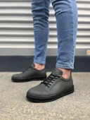 JY152 Cool Bağcıklı Cilt Erkek Günlük Spor Klasik Ayakkabı CST - Füme - 2