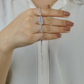 Baget Taşlı Kadın Gümüş Bileklik thumbnail 2