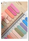 Hayal sepeti 10 Renkli Cetvelli MAVİ PEMBE  tonları Şeffaf Pet Indeks / Index Sticker / Postit / Post-it - 1