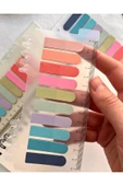 Hayal sepeti 10 Renkli Cetvelli somon laci  tonları Şeffaf Pet Indeks / Index Sticker / Postit / Post-it - 4