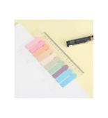 Hayal sepeti 10 Renkli Cetvelli MAVİ PEMBE  tonları Şeffaf Pet Indeks / Index Sticker / Postit / Post-it - 3