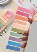 Hayal sepeti 10 Renkli Cetvelli MAVİ PEMBE  tonları Şeffaf Pet Indeks / Index Sticker / Postit / Post-it - 4
