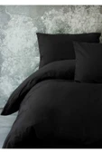 Gasel Home Ranforce Çift Kişilik Lastikli Çarşaflı Nevresim Takımı Simple Siyah - 3