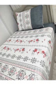 Gasel Home Pamuklu Tek Kişilik Kanaviçe Desen Lastikli Çarşaf Takımı thumbnail 1