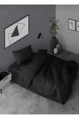 Gasel Home Ranforce Tek Kişilik Lastikli Çarşaflı Nevresim Takımı Simple Siyah thumbnail 1