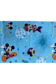 Pınar Home Mavi Dokuma Mickey Mouse Ara Boy Lastikli Çarşaf 120x200 cm 1 Adet Kapaklı Yastık Kılıfı - 1