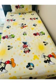 PERİ DÜNYASI mickey mause tek kişilik lastikli çarşaf takımı thumbnail 3