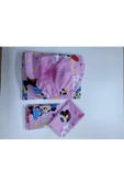 Pınar Home Pembe Dokuma Mickey Mouse Lastikli Çarşaf Ara Boy 120x200 cm 1 Adet  Yastık Kılıfı thumbnail 3