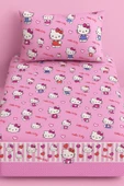 Gasel Home Hello Kitty Pamuklu Kumaş Nevresim Takımı ( Çarşafı Lastikli ) - 1