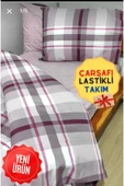 Gasel Home Ekose Desen 4 Parça Lastikli Çarşaflı Tek Kişilik (100X200 CM) Nevresim Takımı thumbnail 1