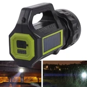 Şarjlı LED El Feneri 10W Taşınabilir Acil Durum Lambası USB Şarjlı & Yan COB Işıklı thumbnail 4