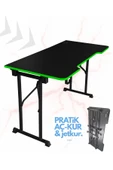 XMAX / JetKur Siyah MDF Bilgisayar Oyuncu Masası 160x70cm Sallanmaz Metal Ayaklı - Pratik Kurulum thumbnail 1