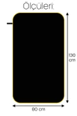 Unisex Mikrofiber Plaj Havlusu 80x130 cm Yumuşak Dokulu Deniz Banyo Sporcu Havlusu Large Boy Siyah thumbnail 3
