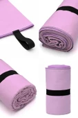 Unisex Mikrofiber Plaj Havlusu 80x130 cm Yumuşak Dokulu Deniz Banyo Sporcu Havlusu Large Boy Mor thumbnail 7