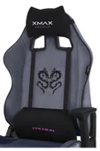 XMAX / Rio Balerion Antrasit Gri Kadife Terletmez Kumaş Gaming Oyuncu Koltuğu / 120 Kg Taşır thumbnail 1