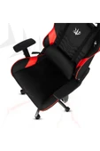 XMAX / Rio Terletmez Kısmi Derili Kadife Kumaş Kırmızı Siyah Gaming Oyuncu Koltuğu / 120 Kg Taşır thumbnail 5