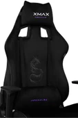 XMAX / Rio Pus Balerion Terletmez Kadife Kumaş Siyah Gaming Oyuncu Koltuğu / 120 Kg Taşır thumbnail 1
