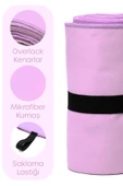 Unisex Mikrofiber Plaj Havlusu 80x130 cm Yumuşak Dokulu Deniz Banyo Sporcu Havlusu Large Boy Mor thumbnail 4
