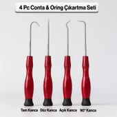 Conta Oring Çıkartma Kiti Oto Tamir Oring Seti 4 Parça Sökme Kancası Paslanmaz Çelik Ergonomik Saplı thumbnail 2