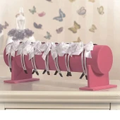 Büyük Boy Süet Kumaş Pembe Renk 50 cm Ayaklı Taç Standı thumbnail 1