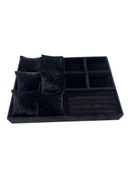 Oslo Model Süet Kaplama Siyah Renk 24/34 Cm Yastıklı Takı Sergileme Standı thumbnail 3