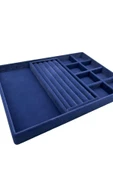 Lizbon Model Süet Kumaş Lacivert Renk 24/34 Cm Takı Sergileme Standı - 2