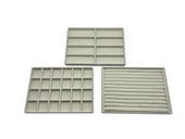 Süet Kumaş Krem Renk  3 Lü TakımTakı Sergileme Standı thumbnail 2