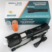 SMALL SUN SM-316 50W 1000 Lümen 800m Menzilli Şarjlı LED El Feneri - 6