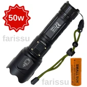 SMALL SUN SM-316 50W 1000 Lümen 800m Menzilli Şarjlı LED El Feneri - 1