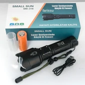 SMALL SUN SM-316 50W 1000 Lümen 800m Menzilli Şarjlı LED El Feneri - 7
