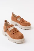 745-771 Taba Süet Kadın Günlük Yüksek Tabanlı Loafer Ayakkabı thumbnail 3