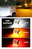 Oto LED Ampul 2'li Set - T20 Model 12V Beyaz, Turuncu, Fren, Park, Sinyal ve Geri Vites Lambası thumbnail 2