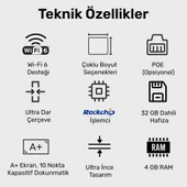 NPO NW3299T 32'' Full HD 4/64GB Android Dokunmatik Dijital Aile Takvimi Smart Led Ekran - 7