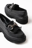 749-750 Siyah Tokalı Günlük Yüksek Tabanlı Loafer Ayakkabı thumbnail 5