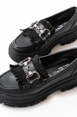 749-750 Siyah Tokalı Günlük Yüksek Tabanlı Loafer Ayakkabı thumbnail 4