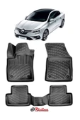 Rizline Renault Megane 4 Sedan 2016 ve Sonrası Havuzlu Paspas Seti Siyah thumbnail 1