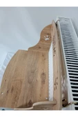 RealWood Özel Isim Baskılı , Ahşap, Pufidik Minderli, Çengelli Kalorifer Peteği / Duvar Askılı Kedi Yatağı - 2