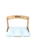 RealWood Özel Isim Baskılı , Ahşap, Pufidik Minderli, Çengelli Kalorifer Peteği / Duvar Askılı Kedi Yatağı - 1