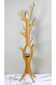 RealWood Ahşap Ayaklı Portatif Askılık, Elbise Askılığı, Anahtarlık, Portmanto Askılık Teak - 5