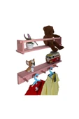 RealWood AHŞAP ÇOCUK ODASI ASKILIK VE MONTESSORİ KİTAPLIK RAF 2'Lİ 55 CM. - 3