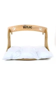 RealWood Özel Isimli Ahşap Pufidik Minderli Kedi-köpek Kalorifer/ Radyatör Petek Yatağı, - 1
