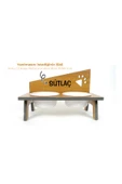 RealWood Suya Dayanıklı Ahşap Seramik Kaseli Özel İsim Baskılı Kedi-Köpek Mama ve Su Kabı Stantı - 2