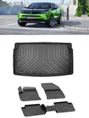 Sahler Opel Mokka Elektrikli 2021 ve Sonrası 4.5D  Paspas 3D Rizline ÜST Bagaj Havuzu Set - 1