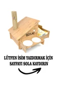 RealWood Ahşap, Seramik Kaseli , Tırmalama Çubuklu Açık-kapalı Kedi Ve Köpek Evi 4 In 1- Beyaz - 1