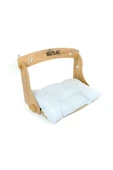 RealWood Özel Isim Baskılı , Ahşap, Pufidik Minderli, Çengelli Kalorifer Peteği / Duvar Askılı Kedi Yatağı - 4