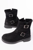 02-2014 Siyah Süet Toka Aksesuarlı Günlük Kadın Bot thumbnail 5