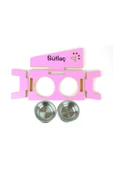 RealWood Ahşap Çelik Kâseli Özel Isim Baskılı Kedi- Küçük Irk Köpek Mama Ve Su Kabı-pembe-2*350 Ml. - 6